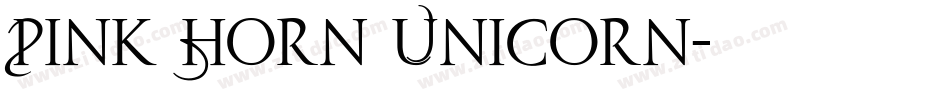 Pink Horn Unicorn字体转换